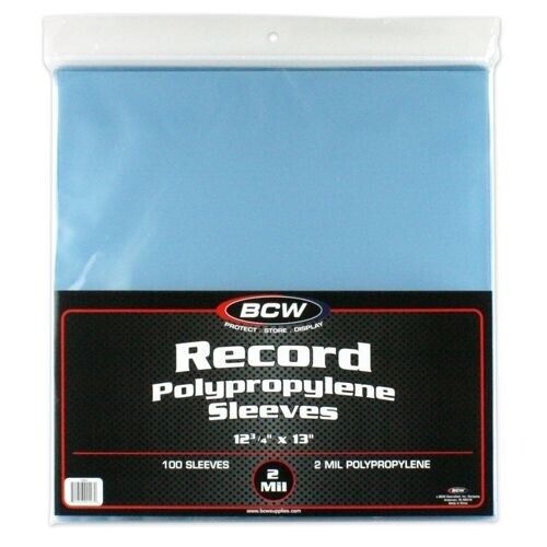 33 RPM 1/3 Vinyl Record Sleeves Protectors Plastic Poly Holders 2 Mil 100 BCW  BCW 28777 - фотография #2
