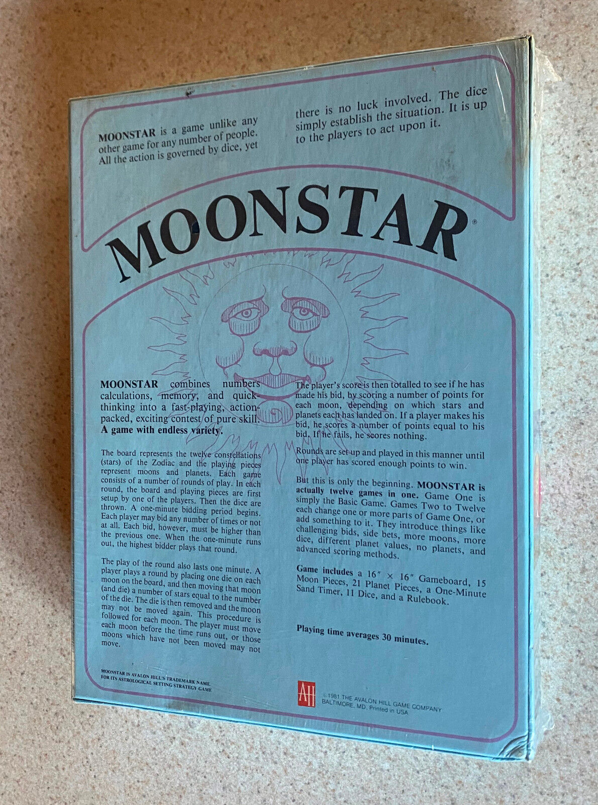 MOONSTAR (1981 Avalon Hill) -- Bookshelf Astrology Strategy Game -- SEALED avalon hill 1 - фотография #4