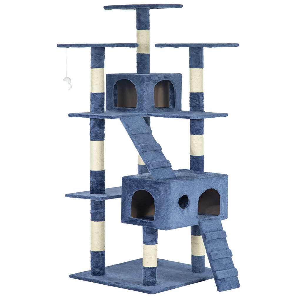 73" Cat Tree Scratcher Play House Condo Furniture Bed Post Pet House BestPet CT-T07