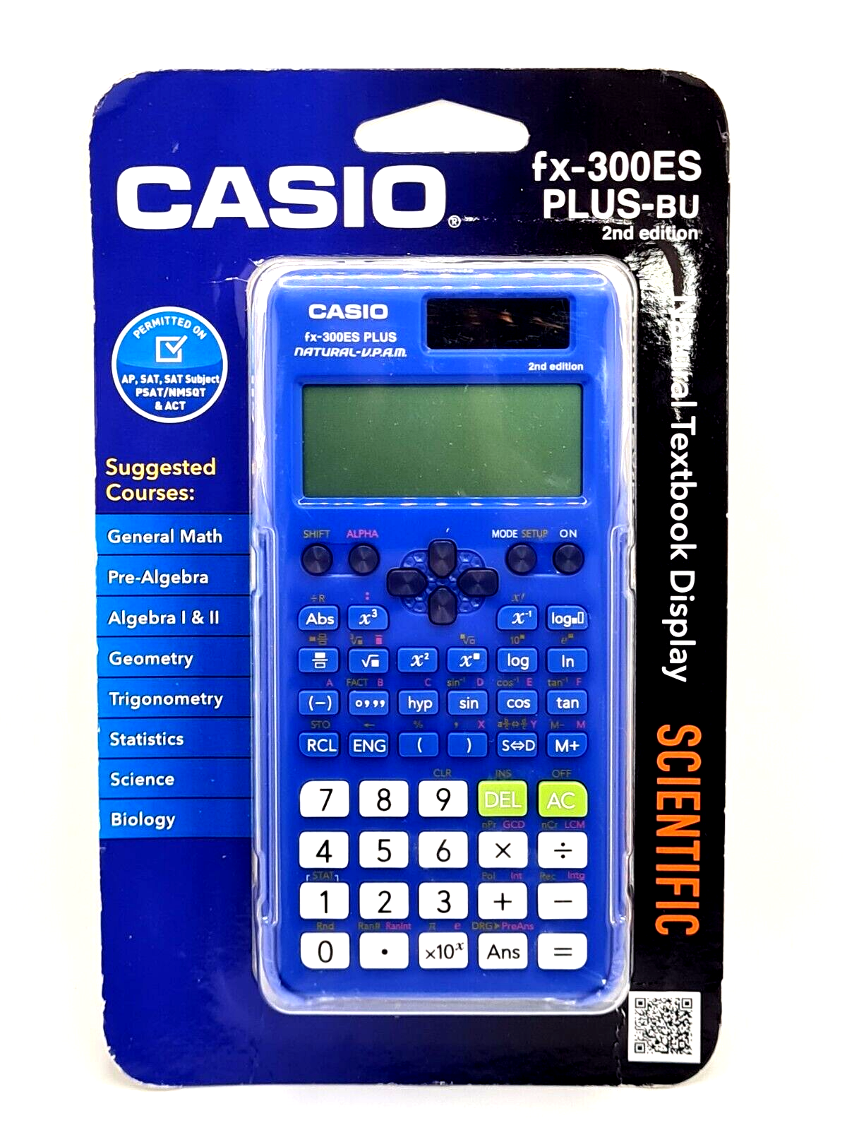 Casio fx-300ES PLUS 2nd Edition Scientific Calculator - Blue Casio Fx300es Plus bu