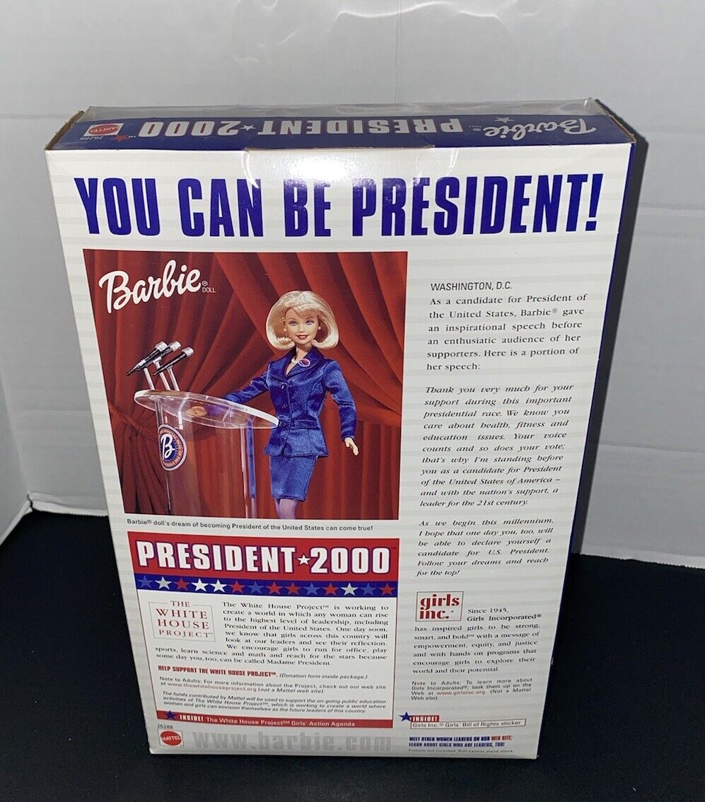 1999 Mattel Toy's 'R' Us Exclusive Barbie For President 2000 #26288 New NRFB Mattel - фотография #4
