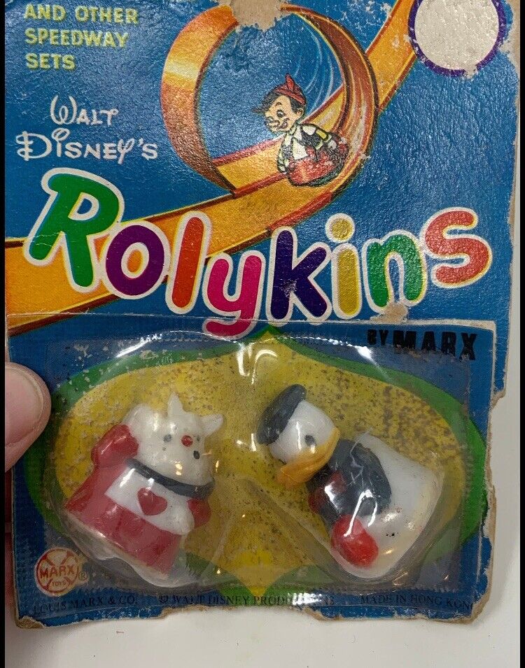 Vintage Walt Disney Rolykins / Dopey Donald White Rabbit Marx Без бренда - фотография #4