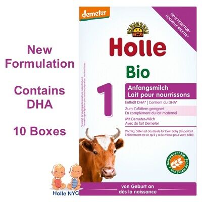 Holle Stage 1 Organic Infant Formula with DHA 10 Boxes 400g Free Shipping  Holle