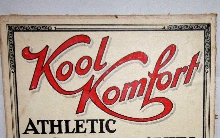  1920's Kool Komfort Athletic Union Suits  Box Top or Sign Measuring 9.5 x 13 Без бренда - фотография #2
