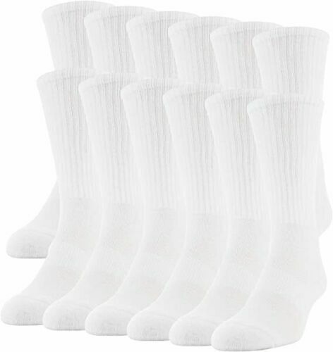 Wholesale Lot Men's Women Black Gray White Solid Sports Cotton Crew Socks 9-13 Unbranded - фотография #4