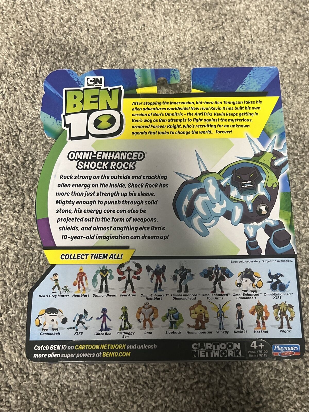 Ben 10 Omni-Enhanced Shock Rock Action Figure NEW Sealed 2018/19 Cartoon Network Playmates Toys - фотография #2