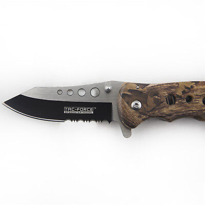 7.75" TAC FORCE CAMO SPRING ASSISTED FOLDING KNIFE Blade Pocket Tactical Open Tac-Force TF-498BC - фотография #5