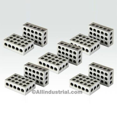 5 MATCHED PAIRS ULTRA PRECISION 1-2-3 BLOCKS 23 HOLES .0001" MACHINIST 123 All Industrial 55500