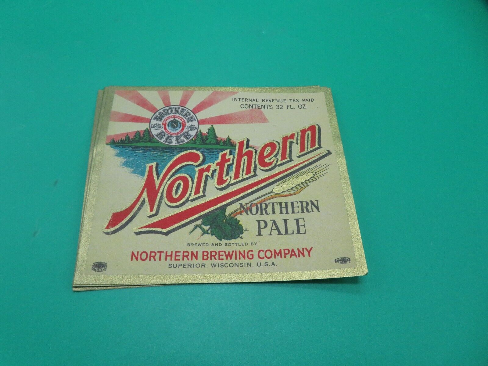 Lot of 10 Northern Beer Bottle Labels N.O.S Mint 32 oz. Без бренда
