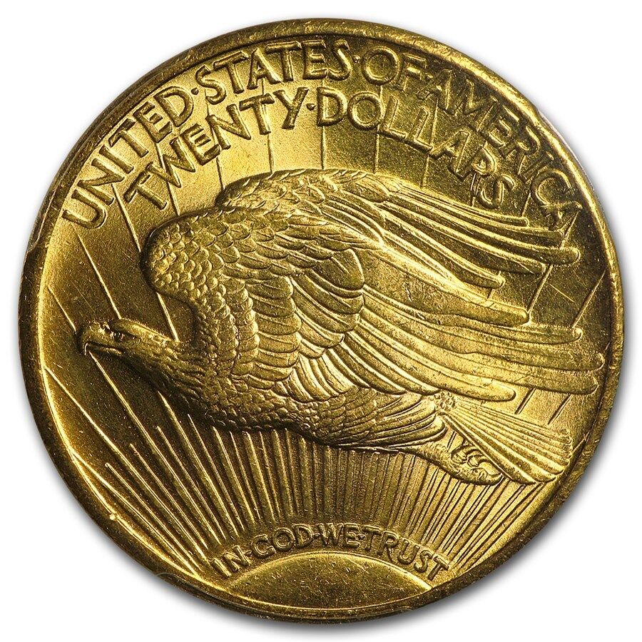 $20 Saint-Gaudens Gold Double Eagle MS-63 PCGS (Random) US Mint 152603 - фотография #3