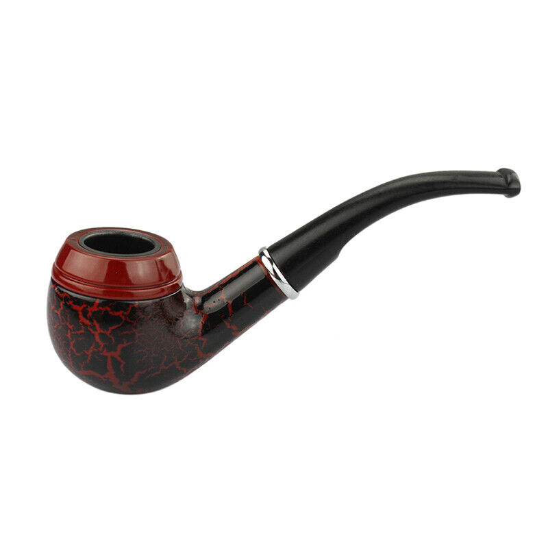 Dark Red Durable Wooden Wood Smoking Pipe Tobacco Cigarettes Cigar Pipes NEW MUCH - фотография #9