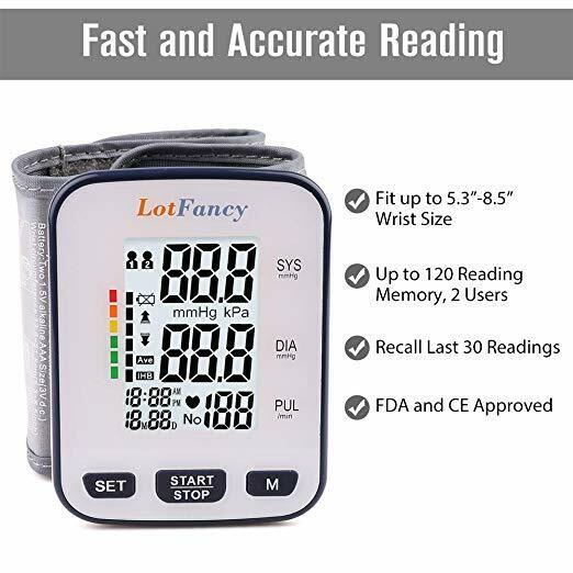 Automatic Digital Wrist Blood Pressure Monitor BP Cuff Machine Home Test Device LotFancy Does Not Apply - фотография #6