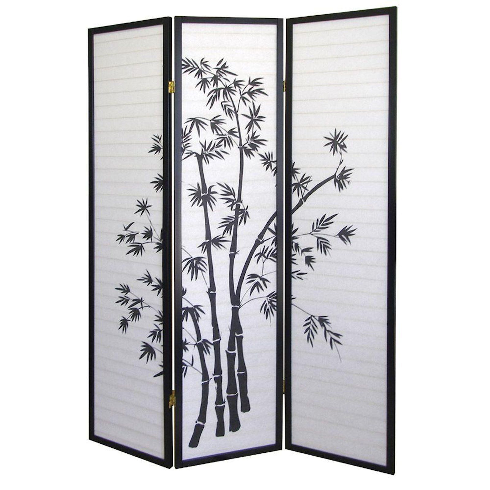 8 6 4 & 3 Panel Wood Shoji Room Divider Screen Bamboo Print Legacy Decor 606