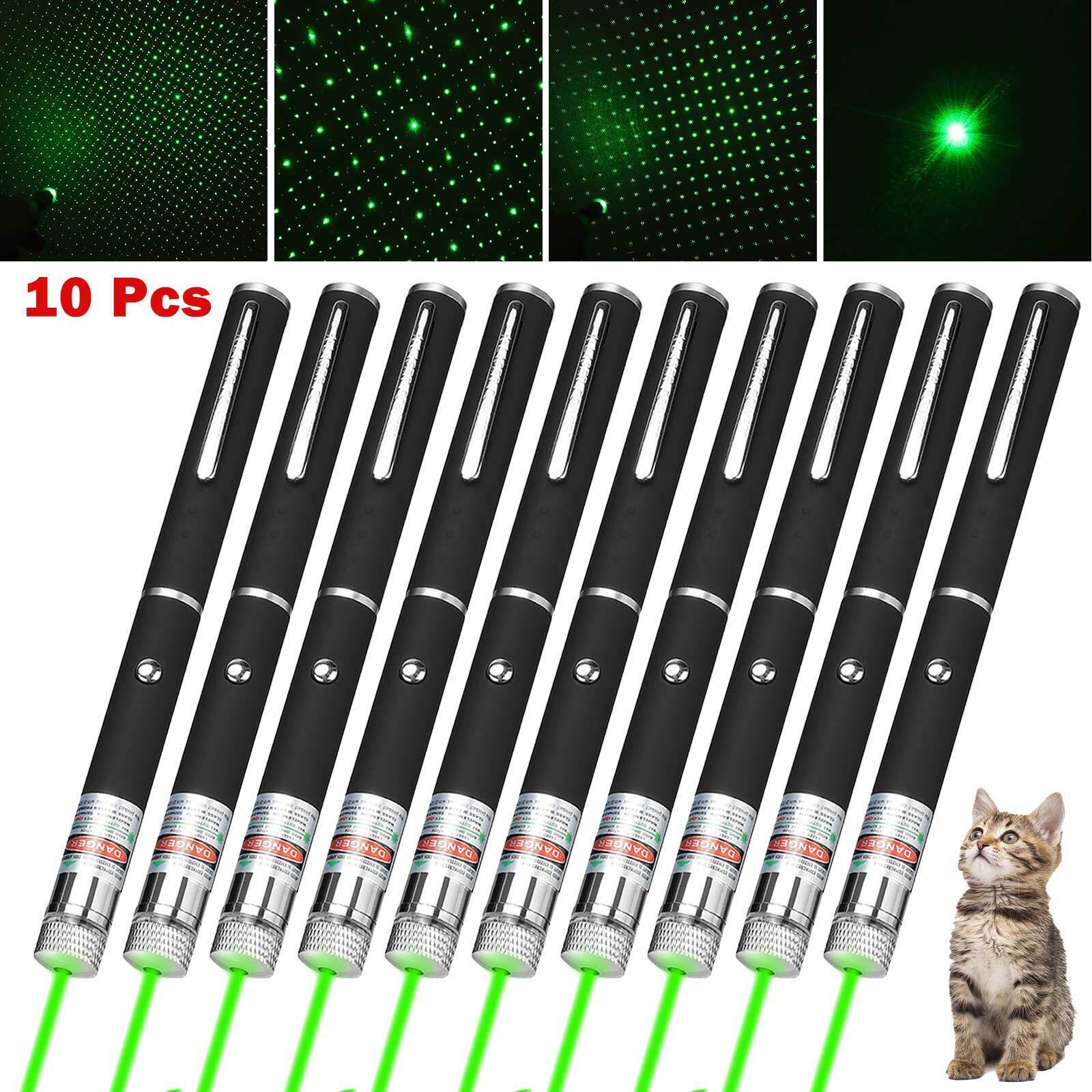 10 Pcs 990Mile Green Laser Pointer Pen 532nm Visible Beam Lazer Light SkyWolfEye Green Laser Pointer Pen