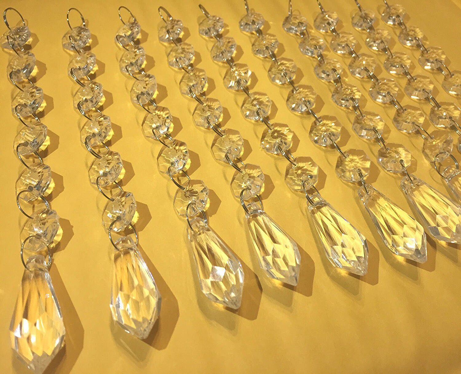 30pc Acrylic Crystals Chandelier Lead Lamp Prisms Parts Hanging Pendent Garland HOHIYA CD14-6-30