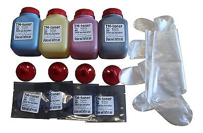 4 color toner refill kit + 4 chips  for Ricoh SP C250dn C250sf SPC250DN SPC250SF TM-toner 407539,407540,407541,407542