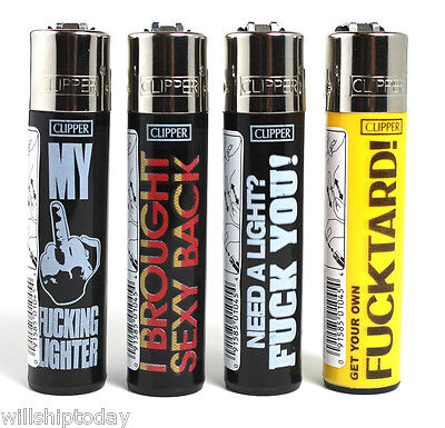 Clipper Lighters Funny Sayings 4 Pack Без бренда