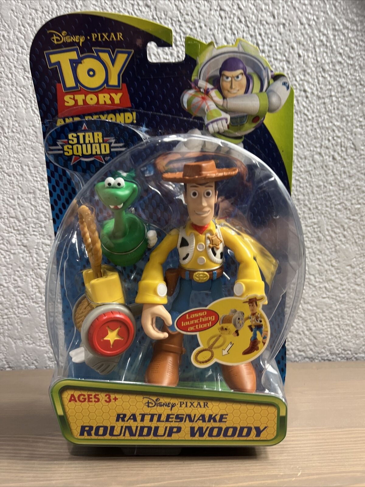 Toy Story Woody's Rattlesnake Roundup Woody Disney Lasso Launch Star Squad 2006 Hasbro Rattlesnake Roundup Woody