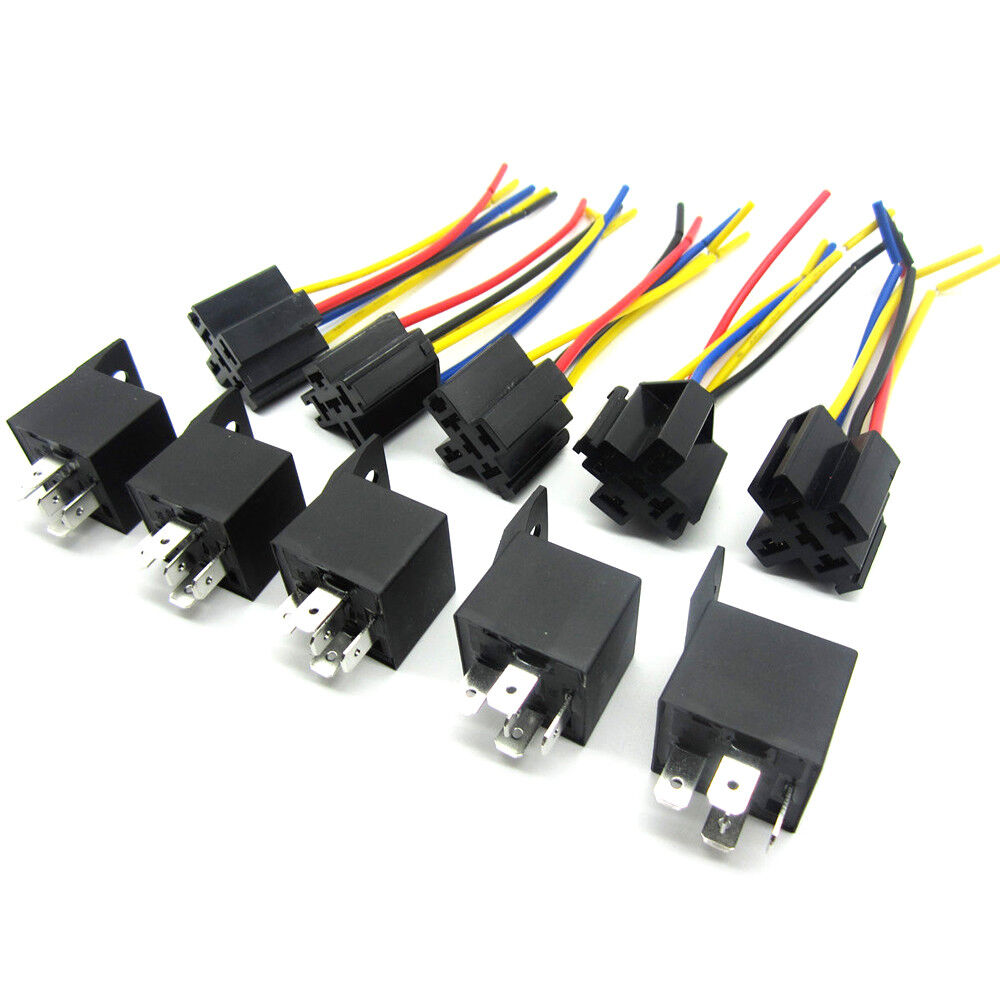 5Pcs DC 12V Car SPDT Automotive Relay 5 Pin 5 Wires w/Harness Socket 30/40 Amp Unbranded Relay - фотография #3