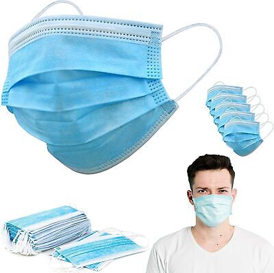 100 PC Face Mask Non Medical Surgical Disposable 3Ply Earloop Mouth Cover - Blue Unbranded Does not apply - фотография #3