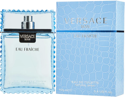Versace Man Eau Fraiche by Gianni Versace 3.4 oz EDT Cologne for Men New In Box Versace 157245, AMVERF34S, 11766