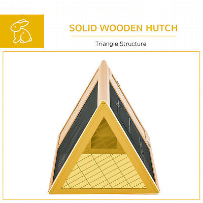 Outside Triangle Shaped Wooden Protective Pet House w/ Ventilating Wire, Yellow PawHut USD3-00160141 - фотография #7
