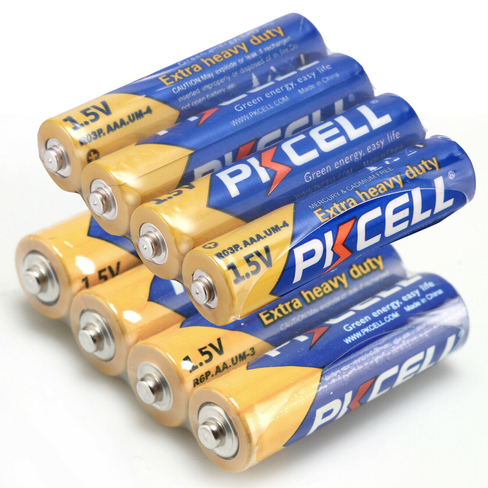(Combo 40) AA AAA Batteries 1.5V 20x AAA R03P+ 20x AA R6P Zinc-Carbon for Clocks PKCELL Does Not Apply - фотография #4