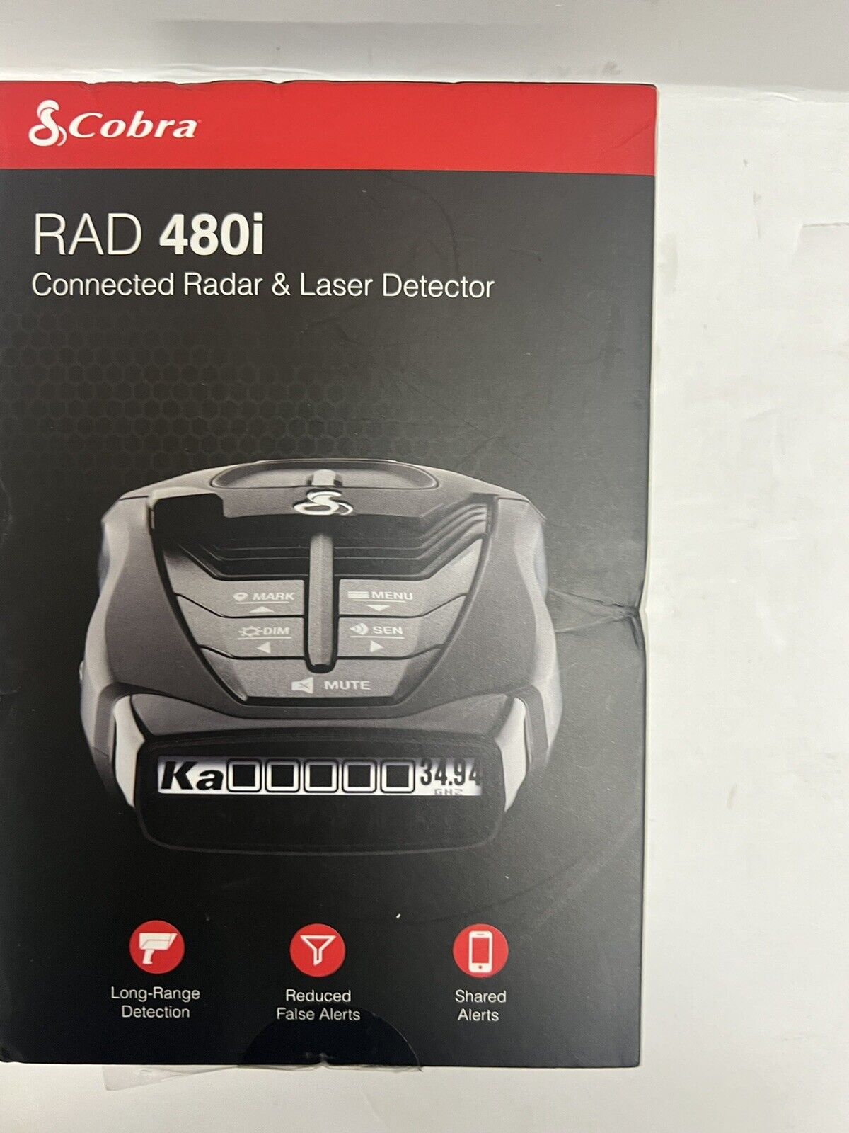 NEW Cobra Electronics Rad 480i Radar/Laser Detector Cobra 01800091, 0180009-1