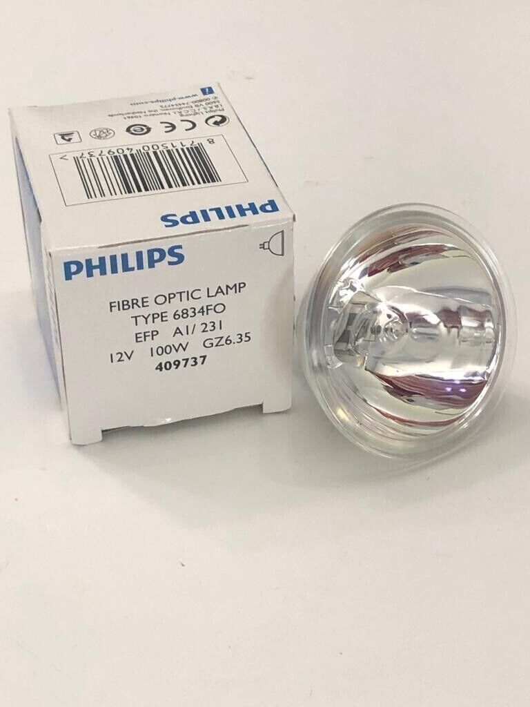 PHILIPS 6834FO Endoscope/Microscope Bulb EFP 12V100W GZ6.35 409737 OM-3148 Philips 6834FO