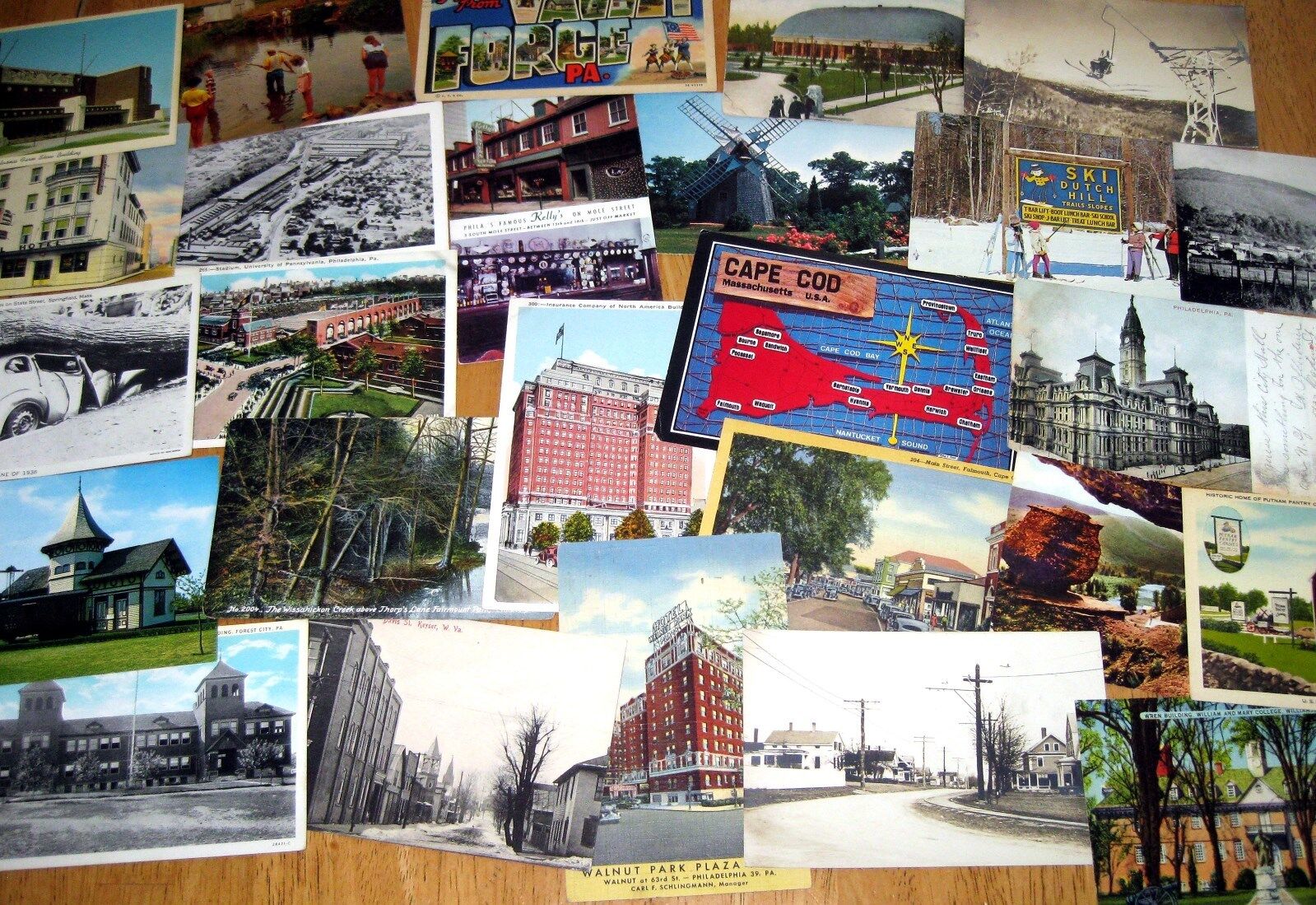 Lot of 40 Vintage postcards, Random cards from the 1910s to '80s, post cards Без бренда
