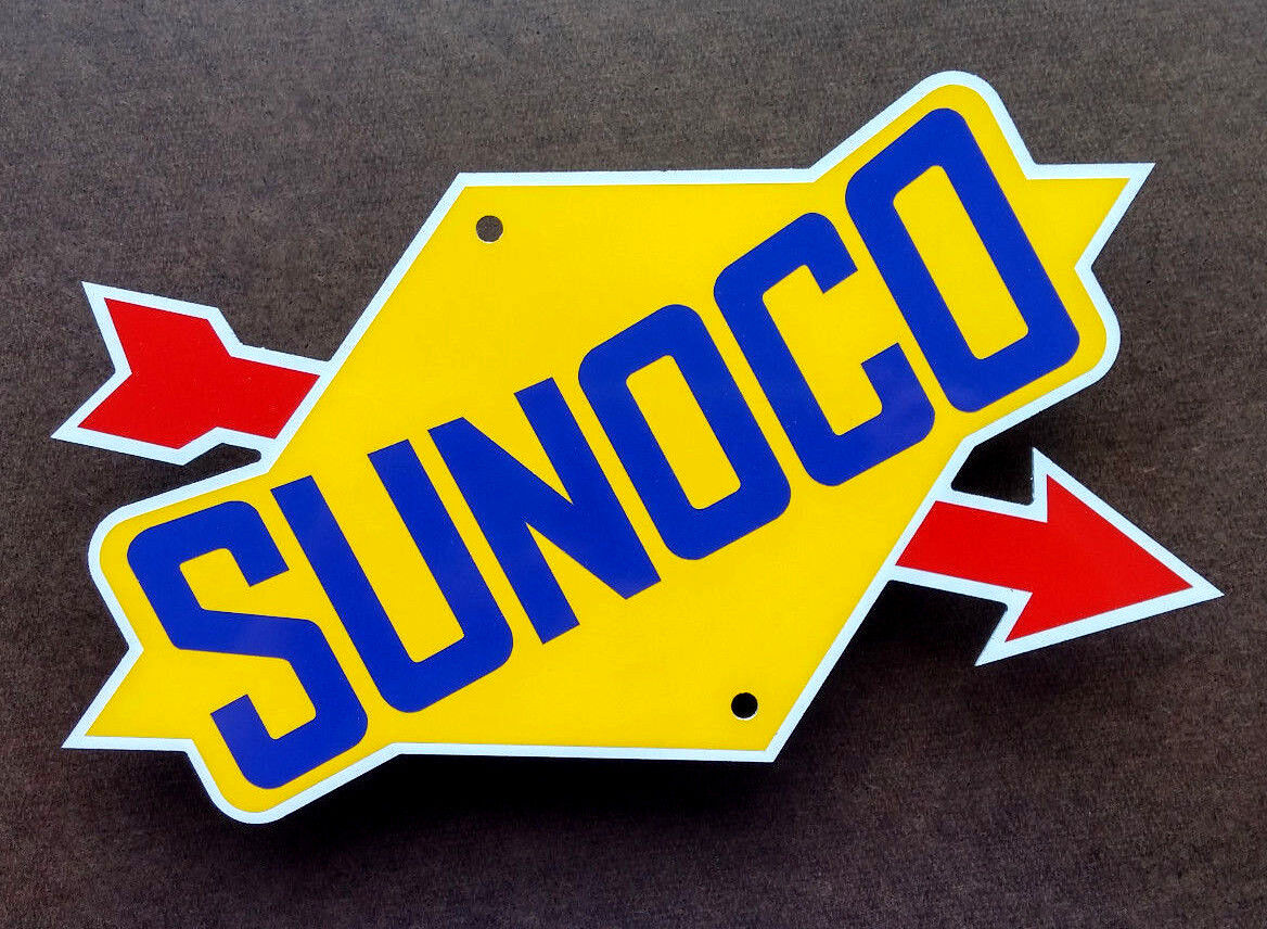 SUNOCO SIGN -  Garage Decor - NASCAR - Racing Logo - Automobilia - Petrolania Без бренда