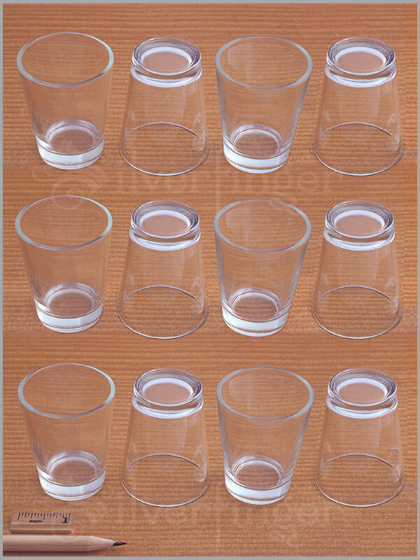 12 pc SHOT GLASS Set Dozen Shot Glasses —Genuine Glass Shotglass Liquor Drinking Unbranded Does Not Apply