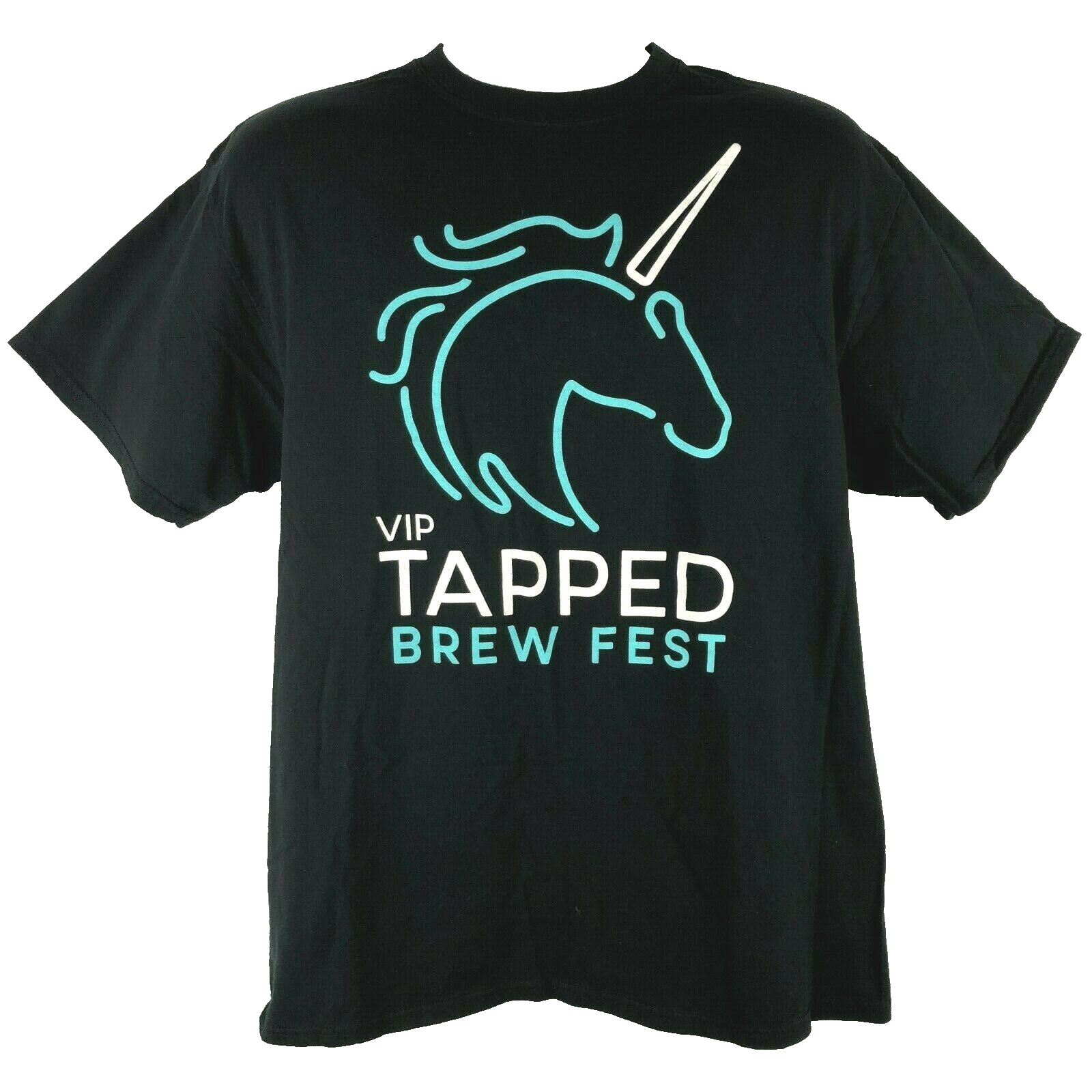 Unicorn Tapped Brew Fest VIP T-Shirt sz Large Mens Beer Fest No Location or Date Tapped - фотография #2