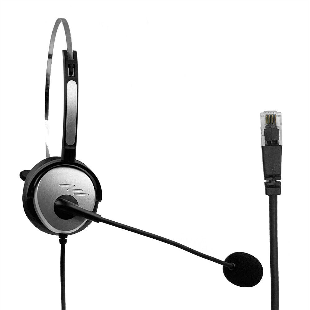 Call Center Telephone/IP Phone Headset With Boom Mic 4-pin RJ9 Modular Connector Unbranded Does not apply