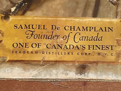 Antique Vintage Seagram's Advertising Reofect Painting Samuel de Champlain Без бренда - фотография #6