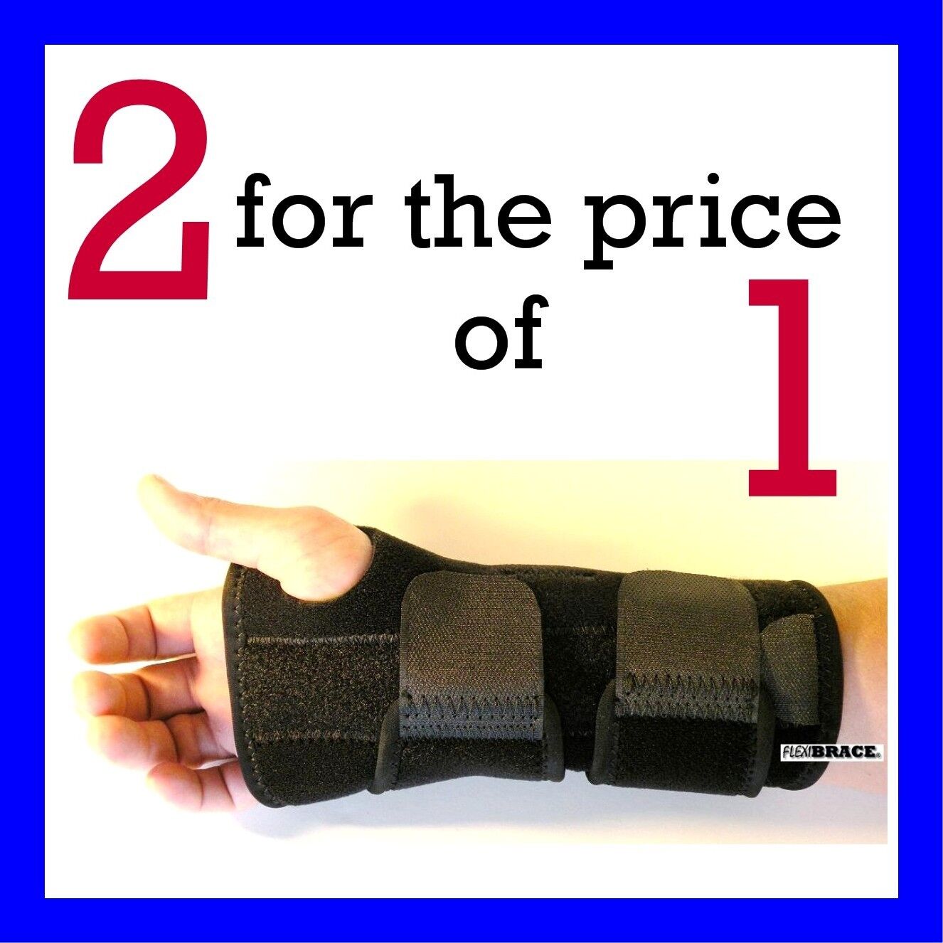 2 FDA APPROVED Wrist Hand Brace Carpal Tunnel Support Splint Band By Flexibrace Flexibrace WT