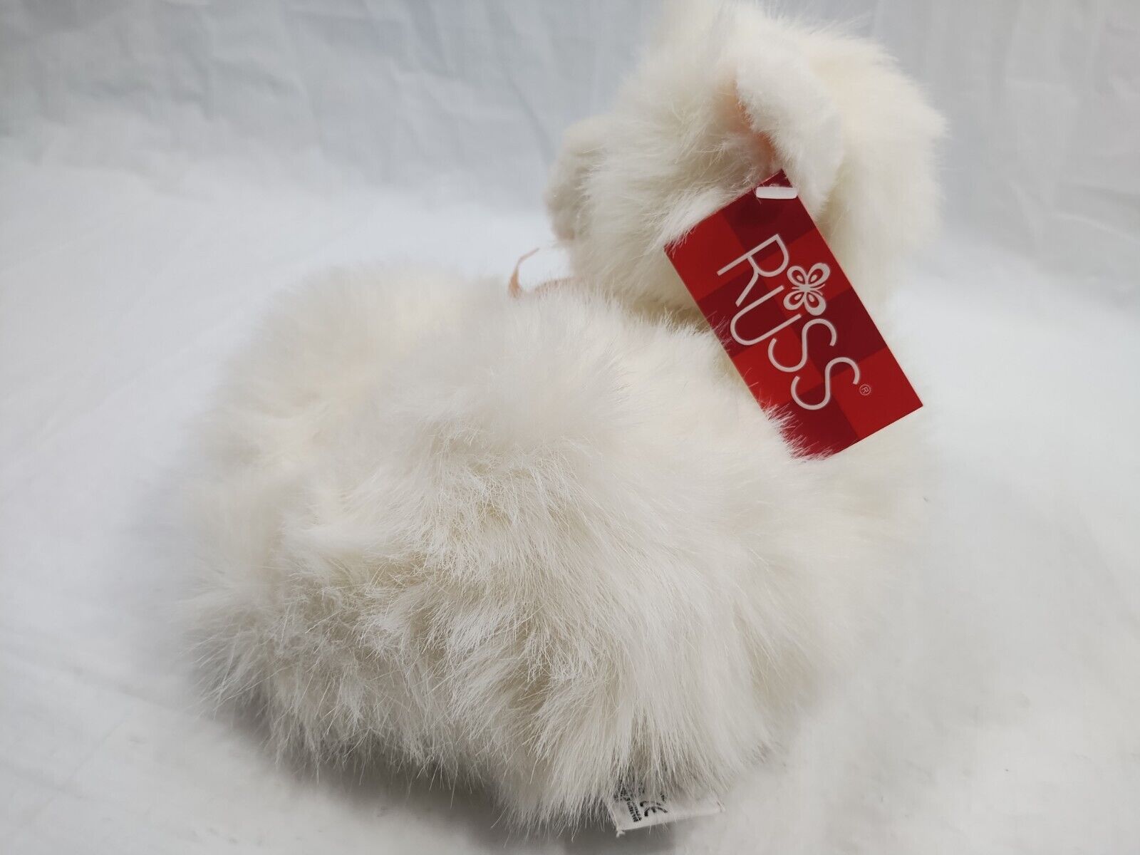 Russ Berrie Kitty Cat White Plush Stuffed Toy Caress Soft Pets 12" Nikki RUSS - фотография #3