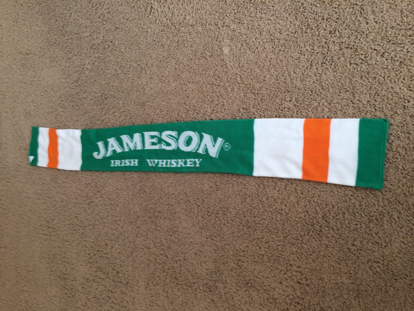 Jameson Whiskey St Patricks Day Embroidered Irish Flag Unisex Knitted Scarf, NEW Jameson - фотография #2