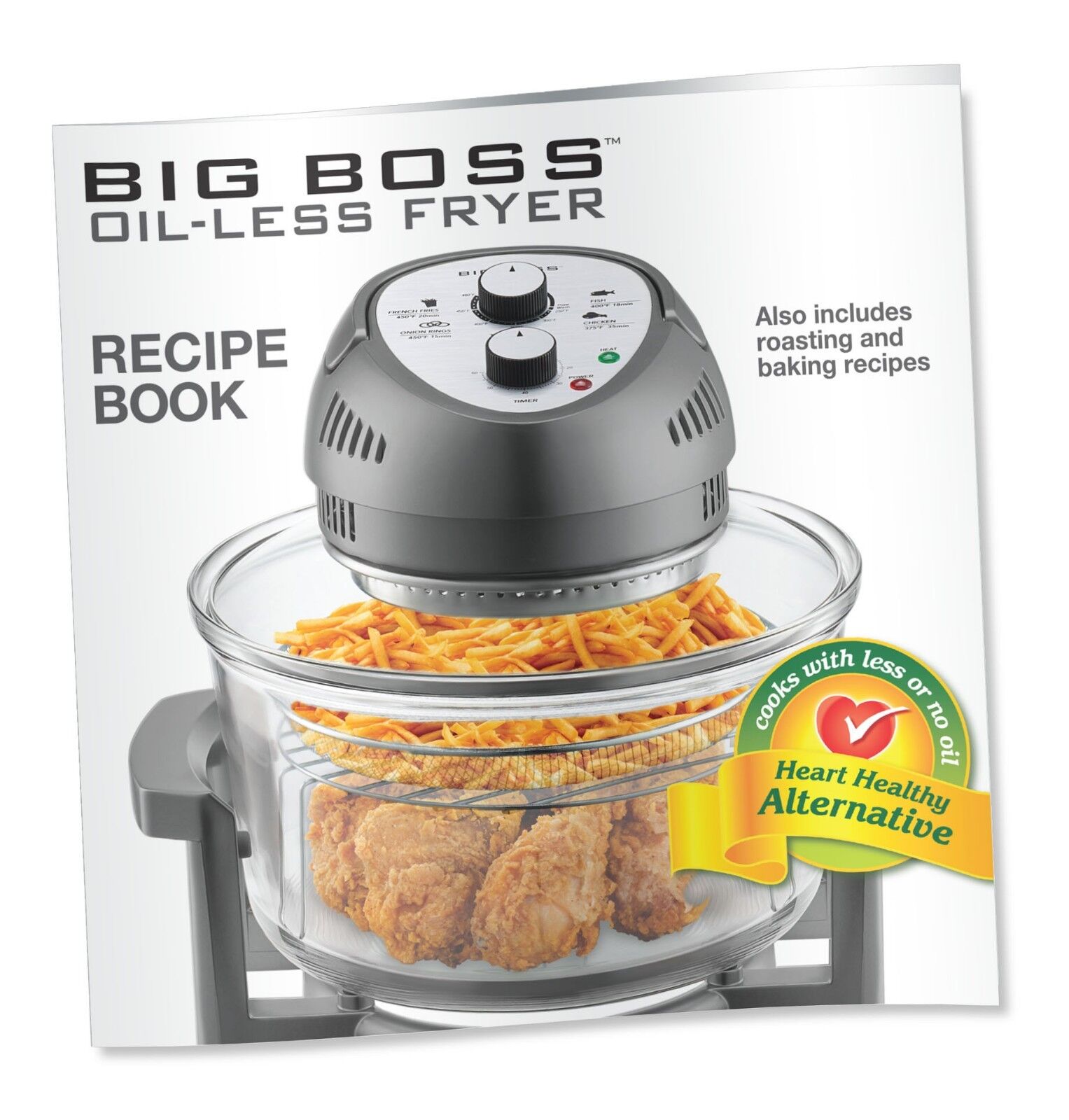 Big Boss Air Fryer Oil Less Healthy 1300W XL Capacity 16-Quart + Cookbook, NEW Big Boss 8605, Does Not Apply - фотография #8