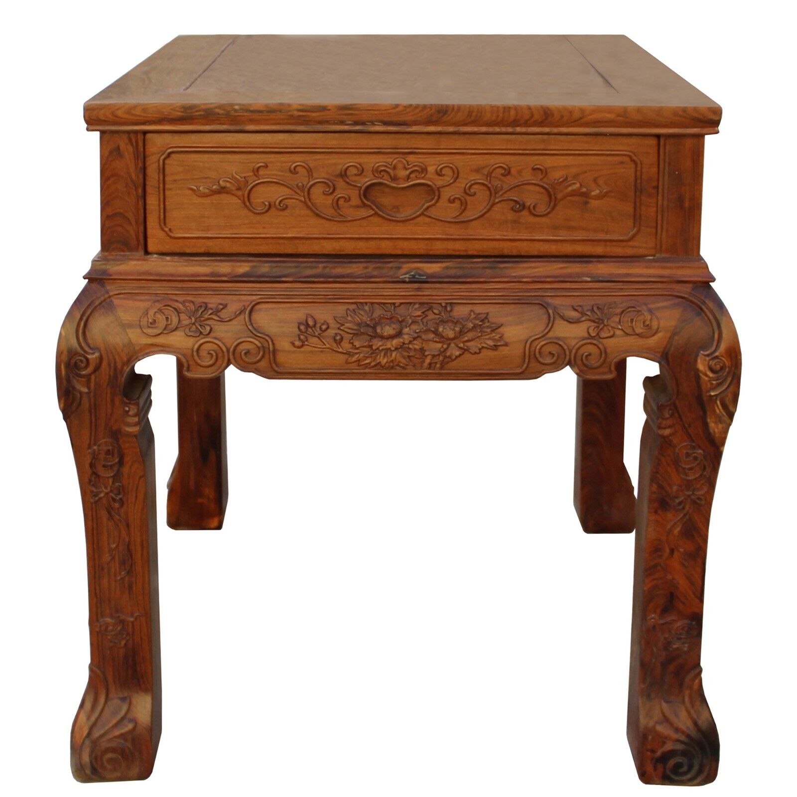 Chinese Oriental Huali Rosewood Flower Motif Tea Table Stand cs4578 Handmade Does Not Apply - фотография #2