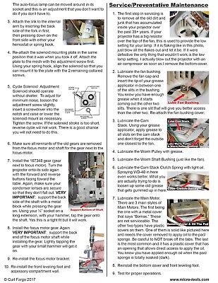 Repair Kit For Kodak Carousel Slide Projector w/Manual Focus Kodak LINK - фотография #5