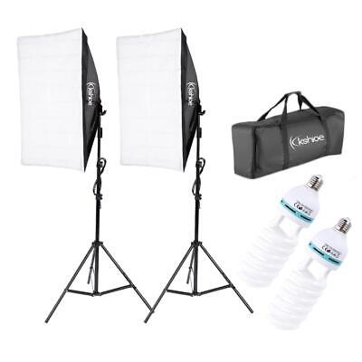 Studio Photography 2 Softbox Continuous Photo Lighting Kit w/ Carrying Bag Kshioe 4332044702
