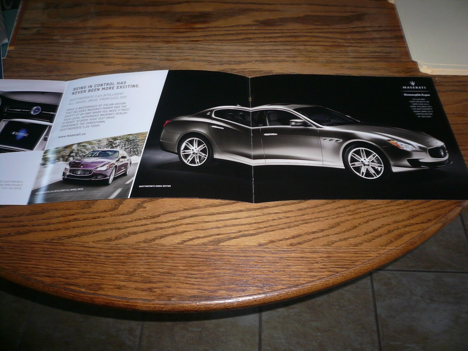 2014 Maserati Quattroporte Zegna Edition Sales Brochure  Без бренда - фотография #3