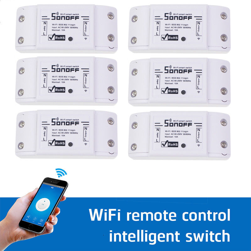 6x Sonoff ITEAD WiFi Wireless Smart Switch Module Shell ABS Socket for Home DIY Unbranded Does not apply