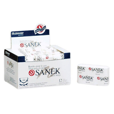 GRAHAM BEAUTY SANEK NECK STRIPS 60 COUNT WHITE BARBER SALON SHAVING Sanek 00015