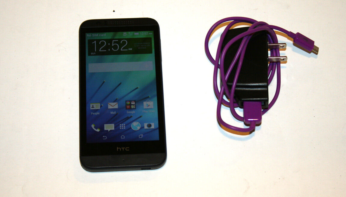 HTC Desire 510 Cricket Locked Black Smartphone with AC Power Supply Adapter-Used HTC - фотография #2
