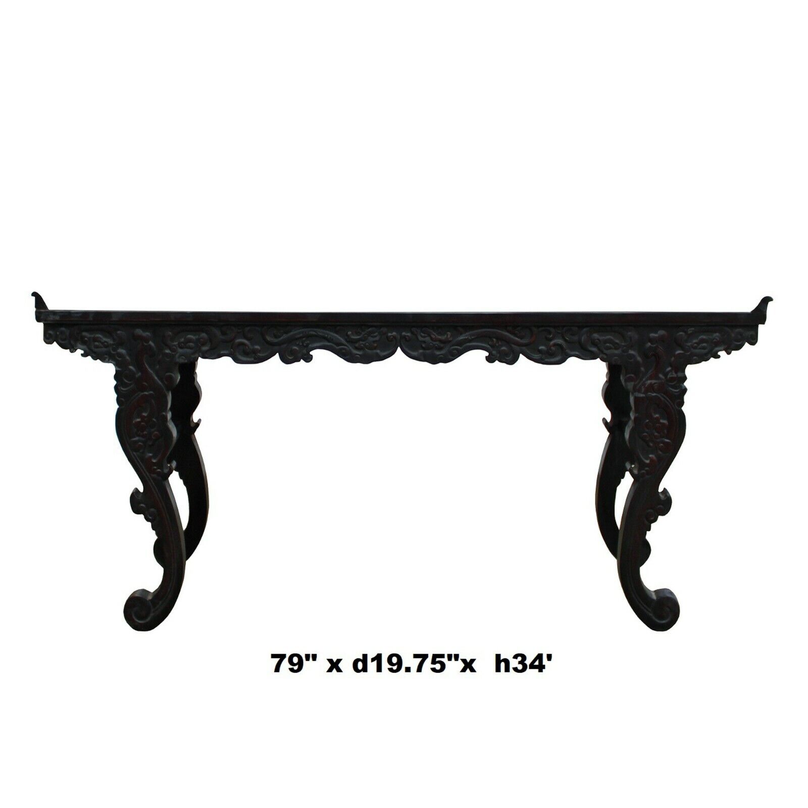 Chinese Brown Huali Rosewood Point Edge Relief Carving Altar Table cs4897 Handmade Does Not Apply - фотография #6