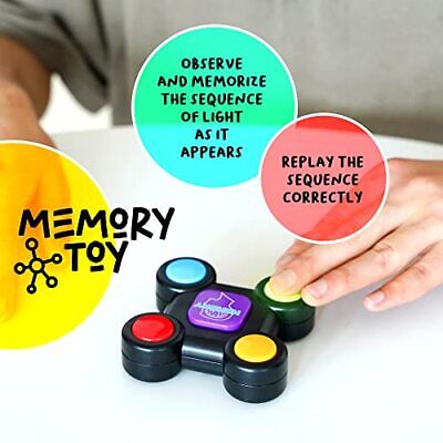 Light-Up Memory Game with Sounds - Electronic 4 Sequence Handheld Classic Bra... BETTERLINE - фотография #3