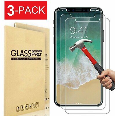 3 Pack Tempered Glass Screen Protectors For iPhone 5 6 7 8 Plus X XS Max XR Glass Screen Pro Does Not Apply