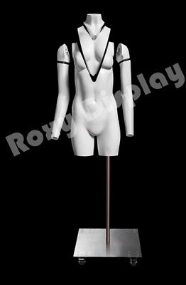 Female Invisible Ghost Mannequin Torso Form magnetic fittings #MZ-GH3/4F Без бренда